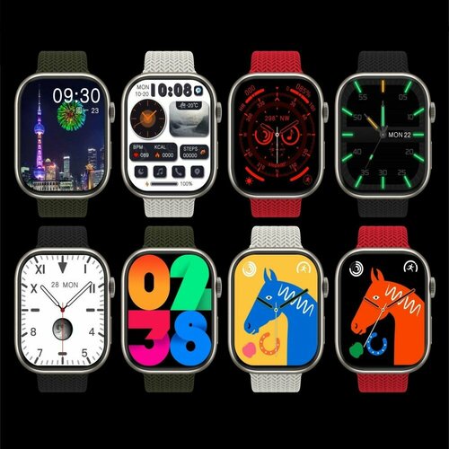 Смарт часы HK9PRO Красные/ Series 9 c AMOLED Экраном / Альтернатива Apple Watch/ Топовые Смарт часы