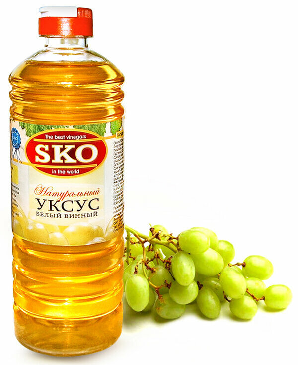 Уксус натуральный белый винный SKO 500мл, пэт/б Испания