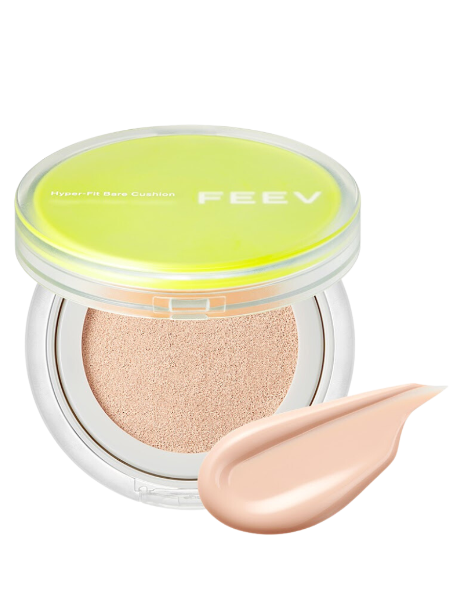 Лёгкий тональный кушон в теплом светлом оттенке FEEV Hyper-Fit Bare Cushion 01 Fair Dew