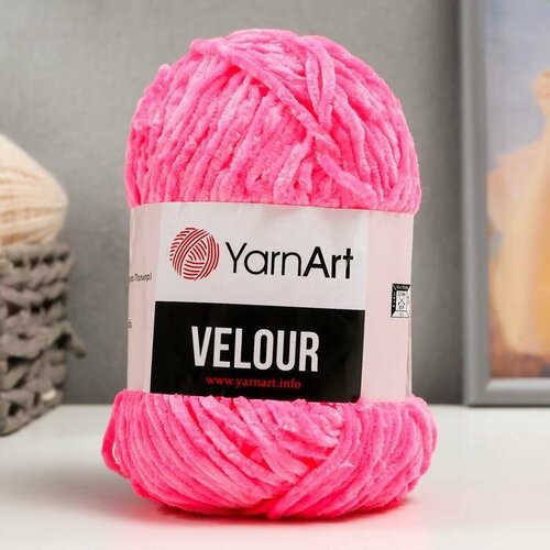 YarnArt Пряжа "Velour" 100% микрополиэстер 170м/100г (860 яр. розовый)