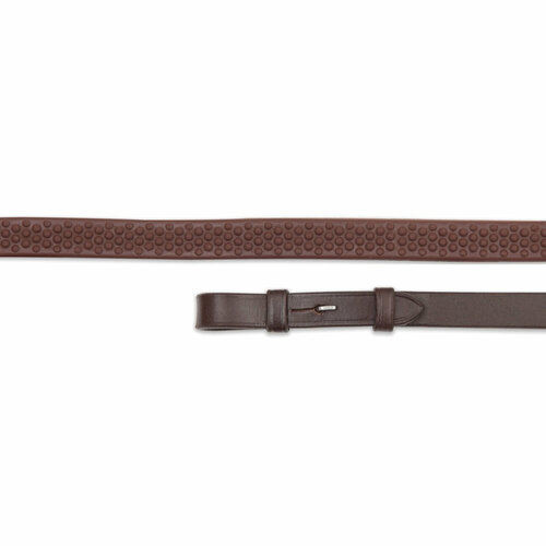 фото Повод для лошади shires "soft rubber", 138х1.6 см, коричневый (великобритания)