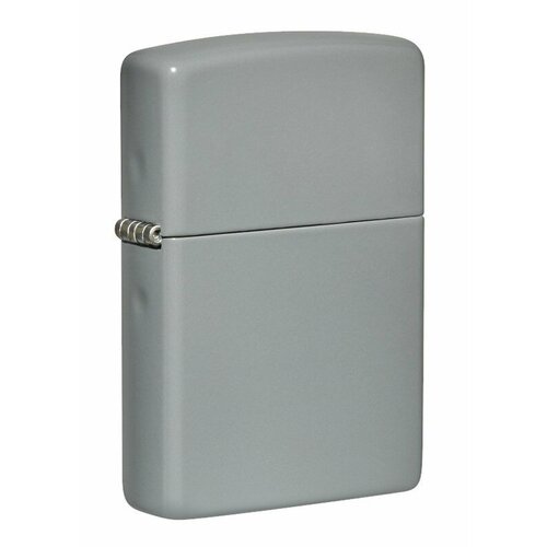 Зажигалка ZIPPO Classic с покрытием Flat Grey, латунь/сталь, серая, глянцевая, 38x13x57 мм