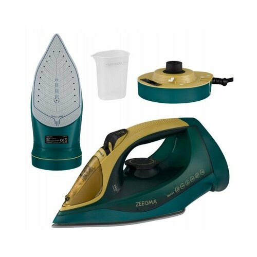 Паровой утюг для одежды беспроводной Zeegma Ironee 2600 Вт зеленый 1219200₽
