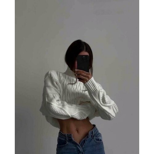 Свитер, размер 42/46, белый