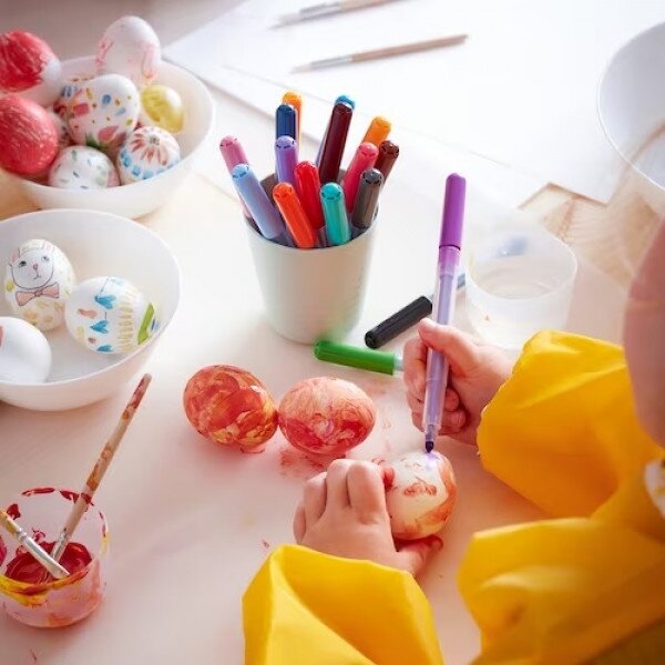 Набор фломастеров икеа мола, 24 шт, на водной основе, круглый корпус — фото 1