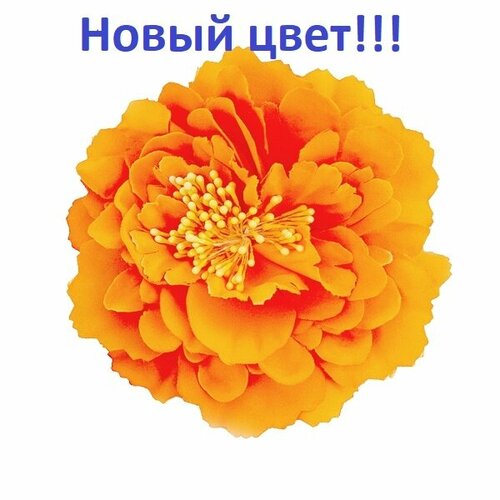 фото Брошь, 1 шт., оранжевый нет бренда