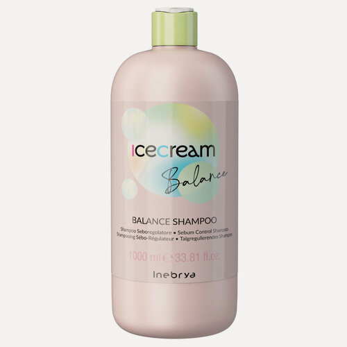 Изображение товара Себорегулирующий шампунь для волос Inebrya Ice Cream Balance Shampoo, 1000 мл
