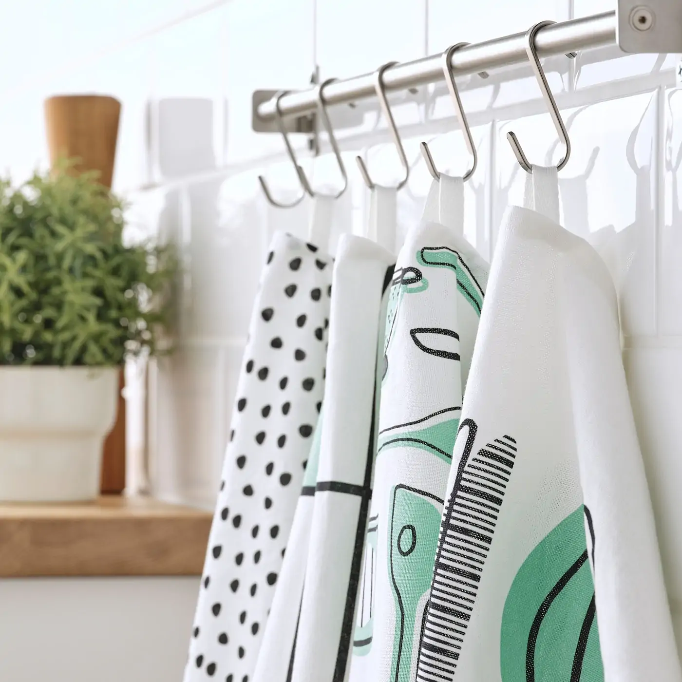 Полотенце кухонное IKEA RINNIG размер 45x60см. набор 4 штуки — фото 1