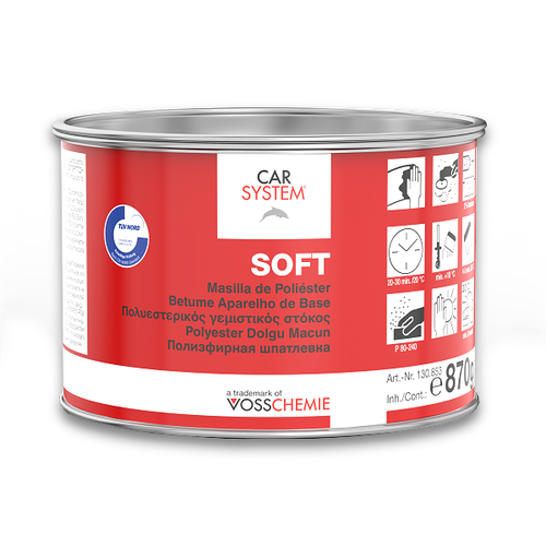 Шпатлевка универсальная Car System Soft 1,8кг комплект