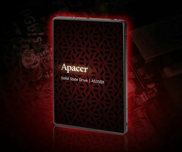 SSD жесткий диск APACER SATA 2.5" 256GB AP256GAS350XR-1, черный — фото 1