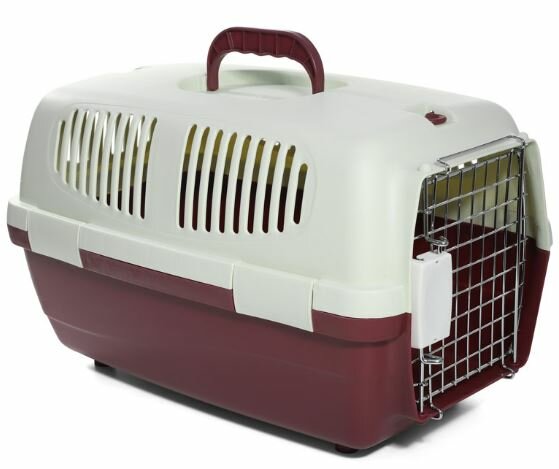 Triol Переноска для животных FS01 с металлической дверцей S, 48*29*28см, бургунди 1.54 кг