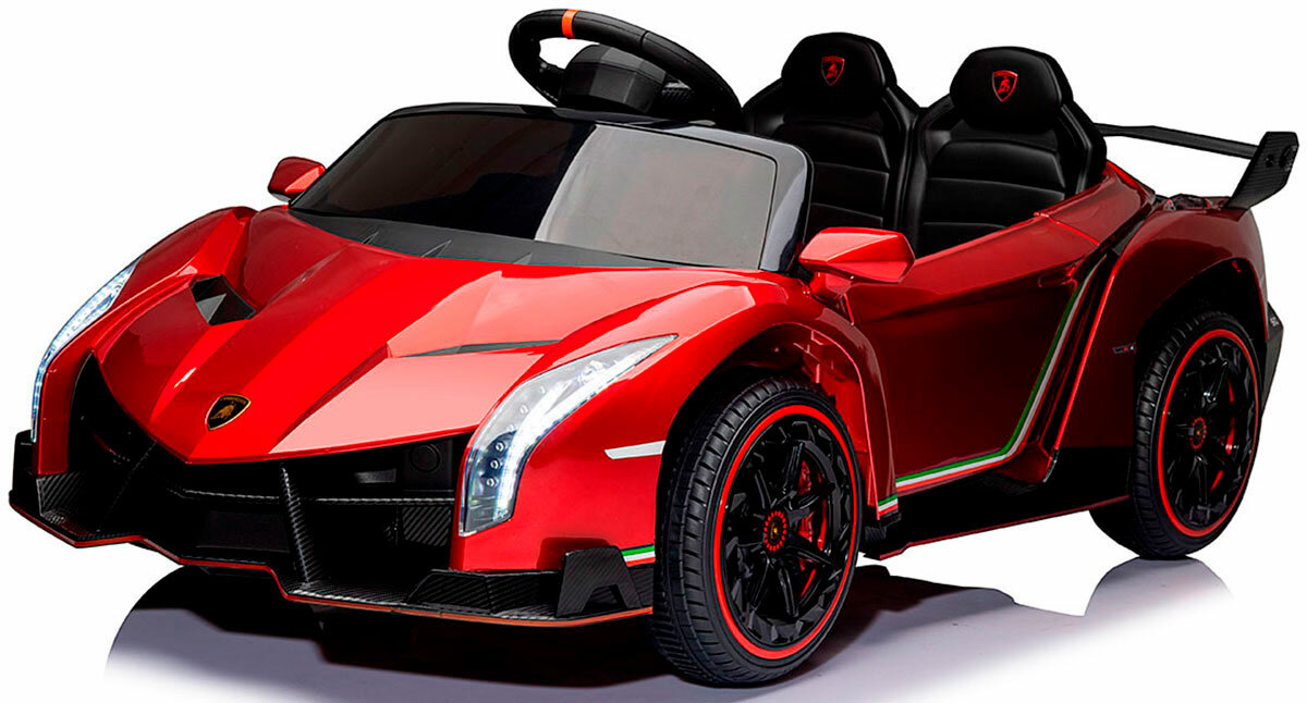 Детский электромобиль ToyLand Lamborghini Veneno XMX615B 4х4 лицензия красный краска