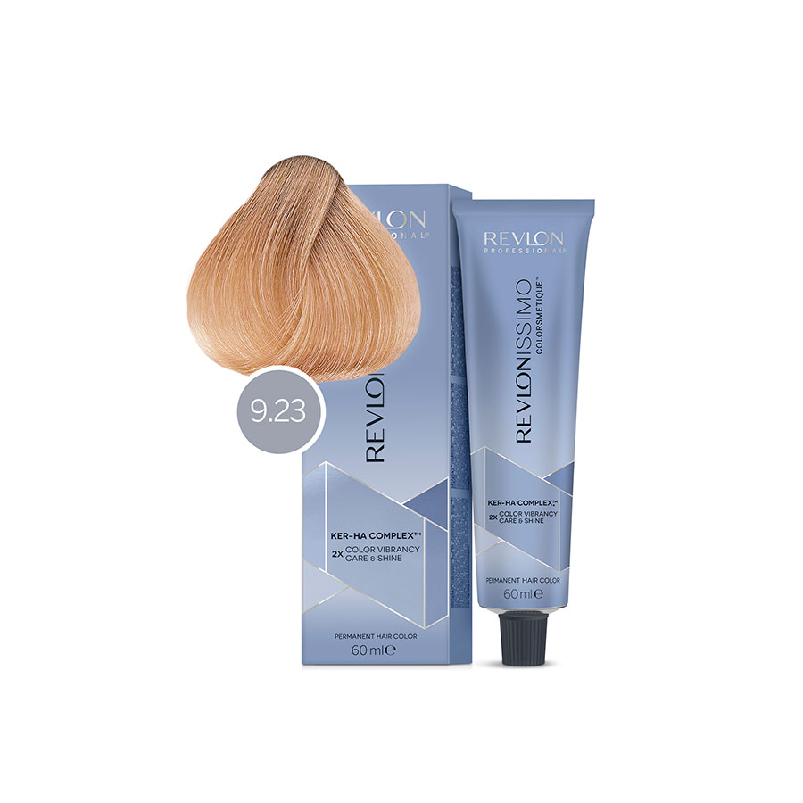 Revlon Professional Revlon Revlonissimo Colorsmetique High Coverage 9.23 - Перманентная краска для седых волос очень светлый блонд перламутрово-золотистый 60 мл