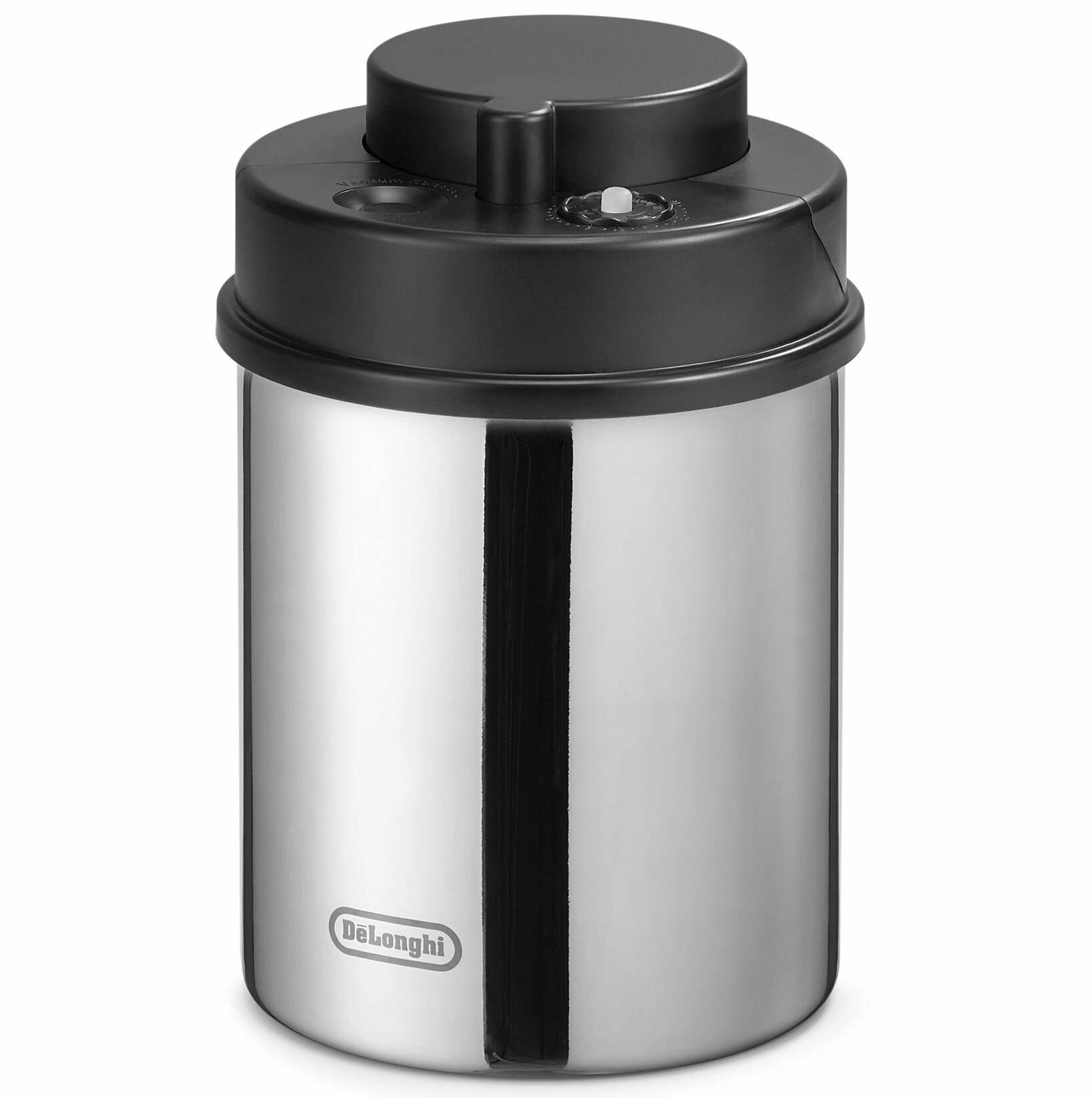 Вакуумный контейнер DeLonghi для хранения кофе на 500 грамм (Цвет: Серебристый)