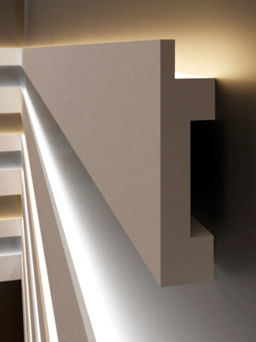 Молдинг с подсветкой МДФ M07 LED 200х12х1.8 см