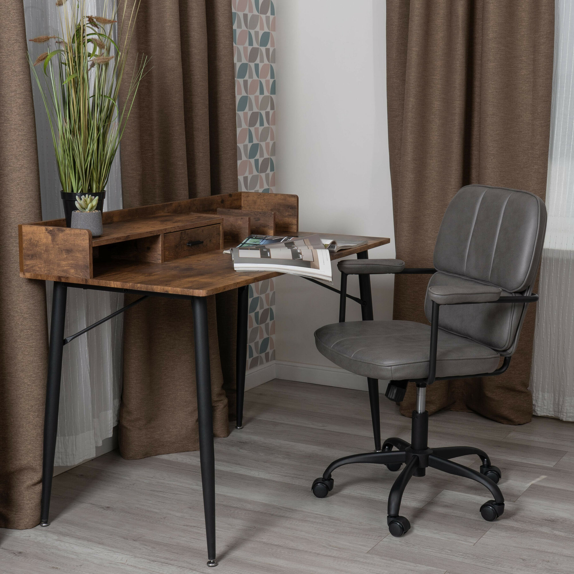 Компьютерное кресло TetChair ALPHA иск. замша серый
