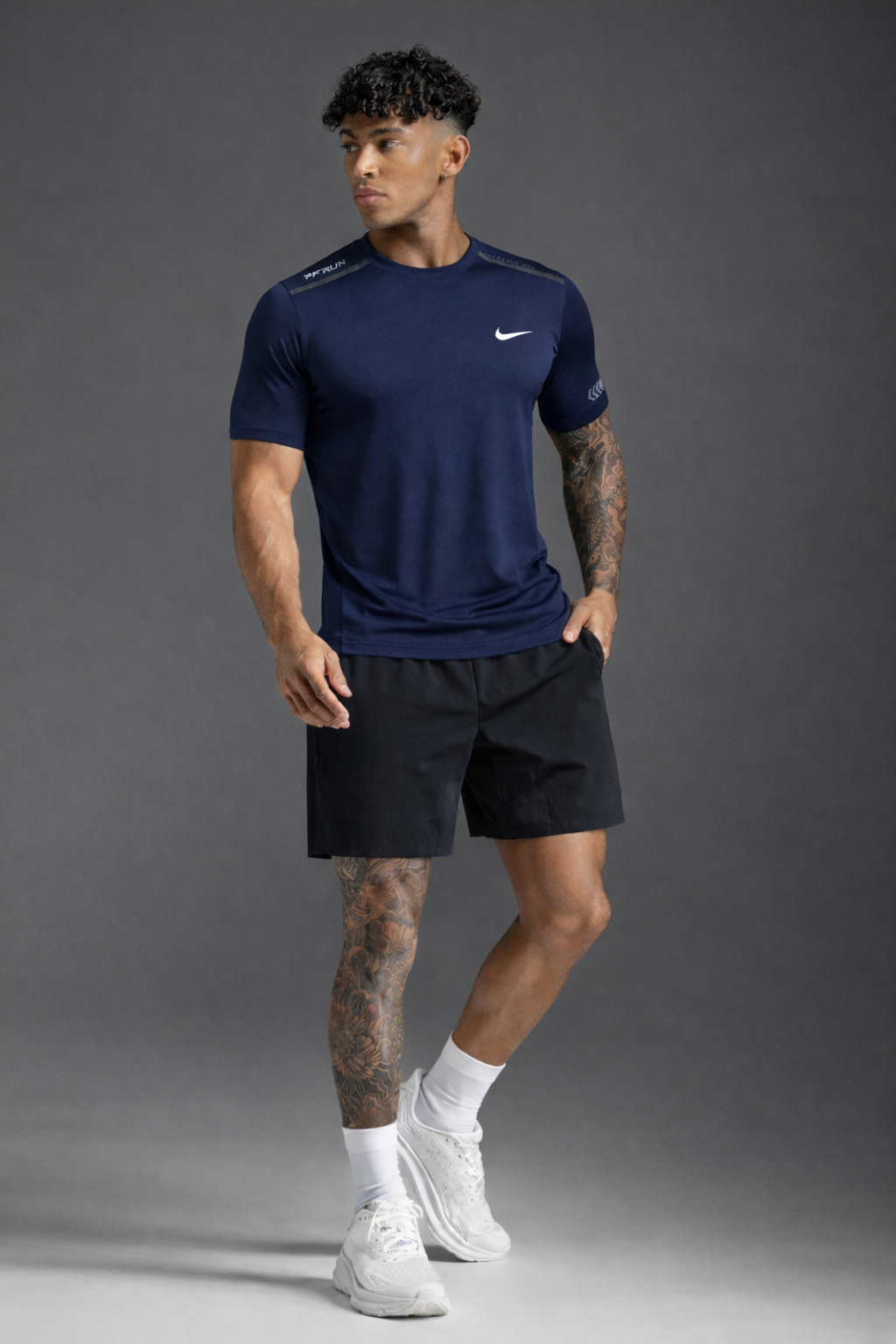 Футболка спортивная NIKE, 1 шт., размер s, dark blue — фото 1