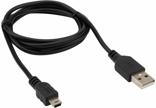 Универсальный USB кабель miniUSB (быстрая зарядка) 1 м, черный
