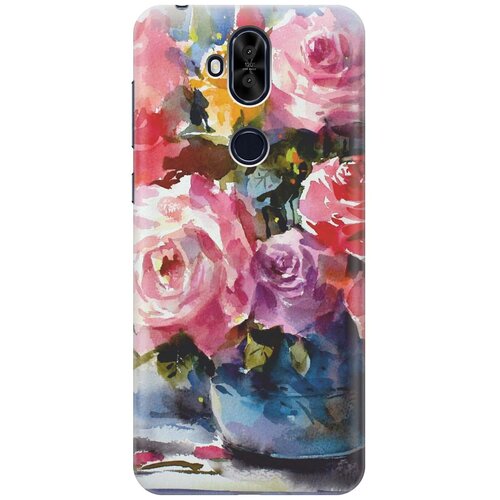 фото Re:pa накладка transparent для asus zenfone 5q / 5 lite zc600kl с принтом "акварельный букет цветов"