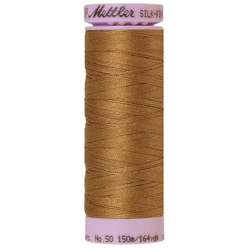 Нить для машинного квилтинга SILK-FINISH COTTON 50, 150 м 100% хлопок 0287 Dark Tan ( 9105-0287 )