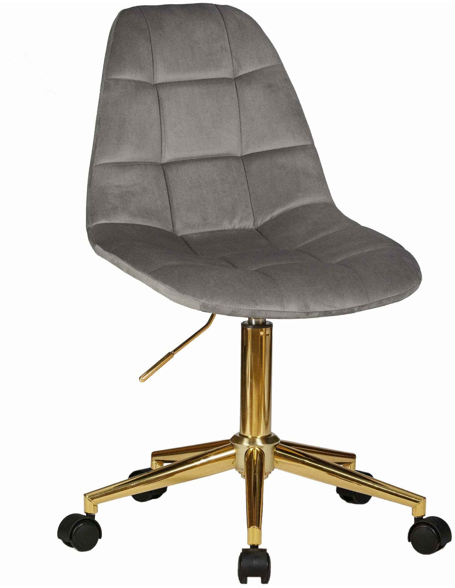 Офисное кресло DOBRIN 9800-Gold-LM DIANA серый велюр (MJ9-75)