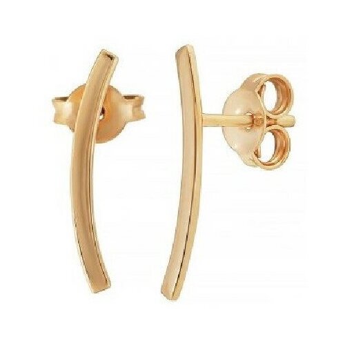 Серьги Золотая подкова, красное золото, 585 проба