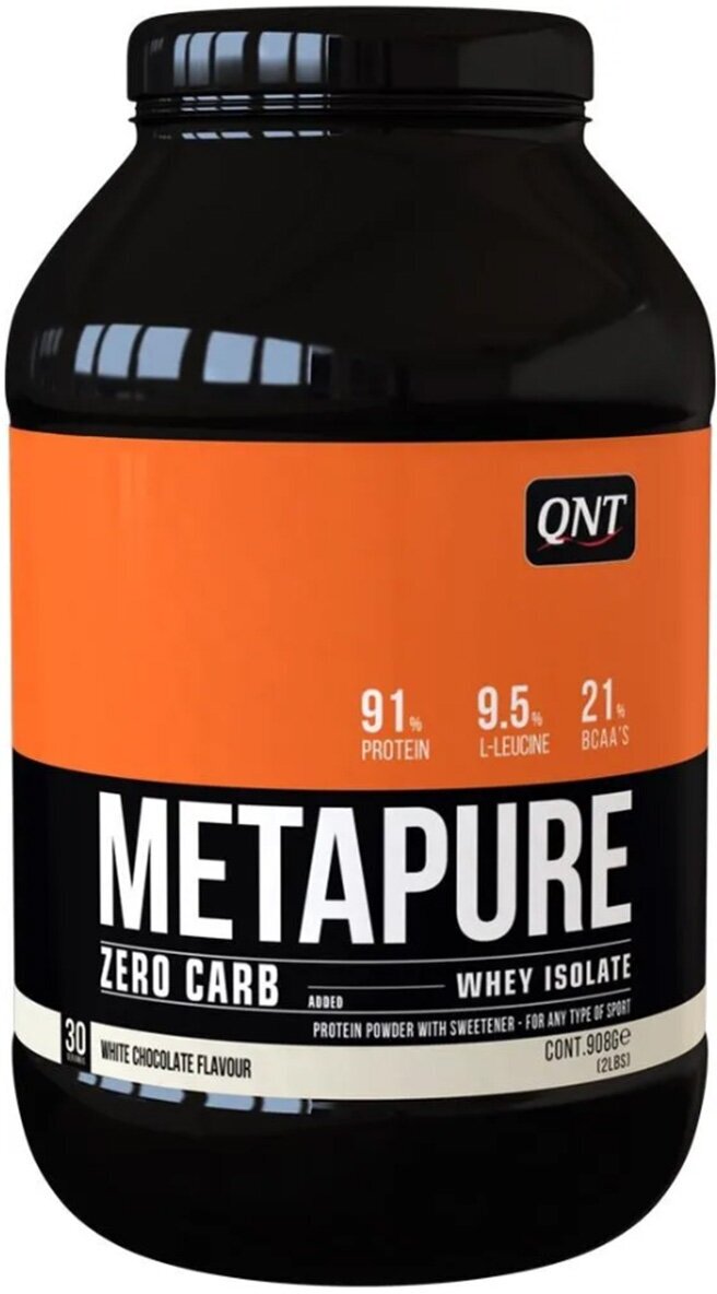 QNT Сывороточный протеин Metapure Zero Carb, вкус «Белый шоколад», 908 гр, QNT