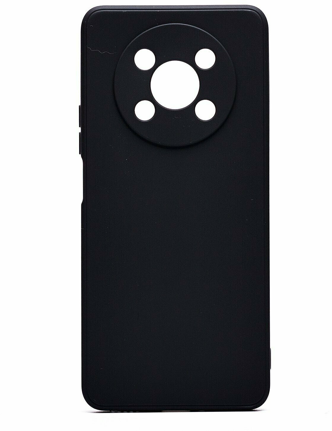 Однотонный силиконовый чехол для Honor X9 4G / с soft touch покрытием / черный