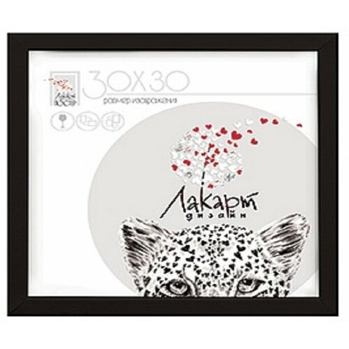 Фоторамка, 30х30 см, пластик, черный