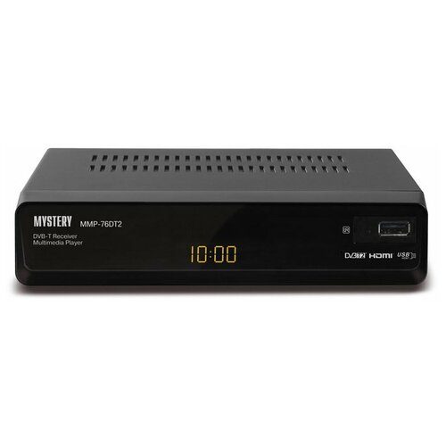 ТВ-тюнер Mystery MMP-76DT2 черный пульт для polar dt 1002 mmp 80dt mmp 76dt2 dvb t2 rolsen rd508 dt 1003 dt 1005 mystery mmp 8