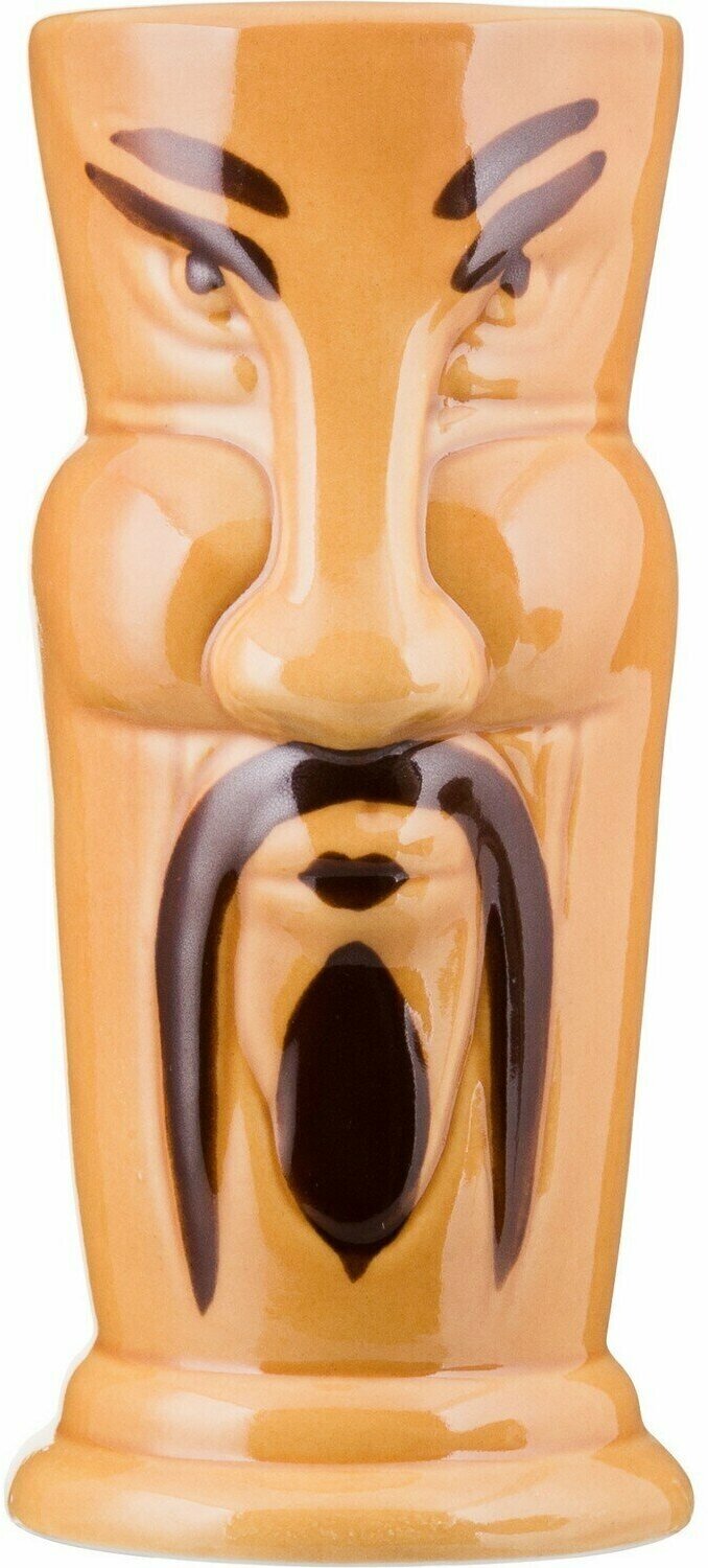 фото Стакан для коктейлей, для напитков Mornsun Тики 350мл, 65х65х152мм, керамика, коричневый-черный