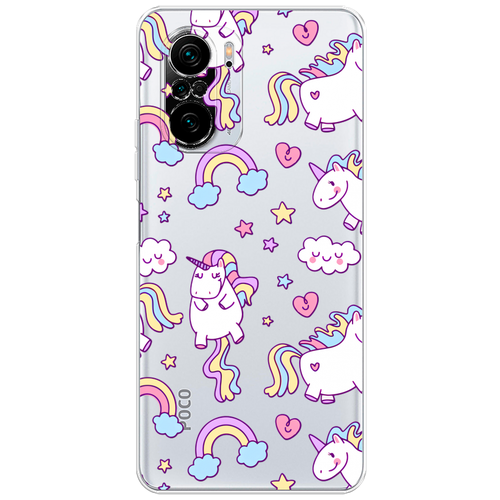 Силиконовый чехол на Xiaomi Mi 11i / Сяоми Ми 11i Sweet unicorns dreams, прозрачный