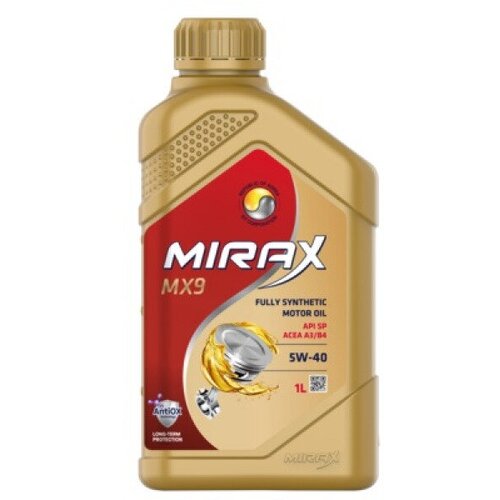 Моторное масло MIRAX MX9 SAE 5W-40 API SP, ACEA A3/B4, 12X1L