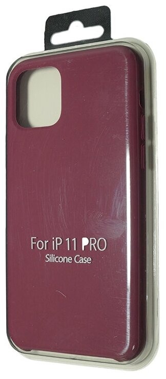 Чехол-накладка для iPhone 11 Pro SILICONE CASE NL бордовый (52)