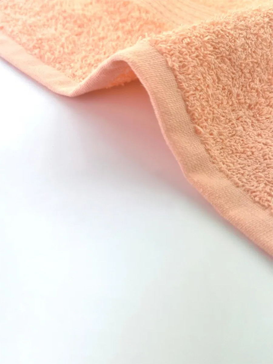Полотенце махровое персикового цвета / Для лица и рук / Хлопок 100%/ Плотность 430 гр/м2 / Ашхабадский текстильный комплекс - фотография № 3