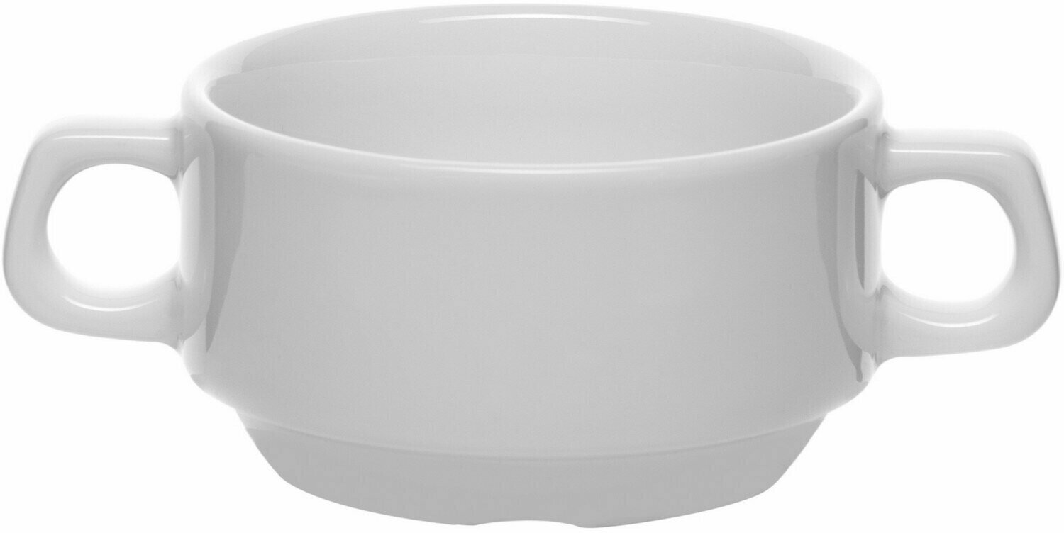 Чашка бульонная Lubiana Кашуб-хел 300мл, 160х110х50мм, фарфор, белый