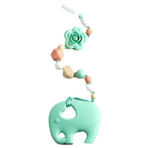 Грызунок Песочный пляж на держателе с клипсой Жираф Бежевый