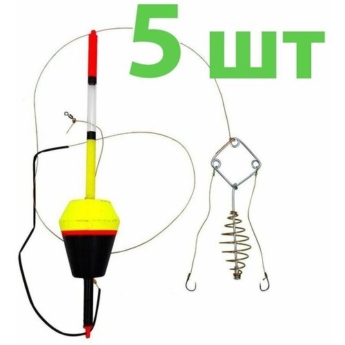 Снасть Убийца толстолоба оснащенная 5шт поплавок убийца толстолоба