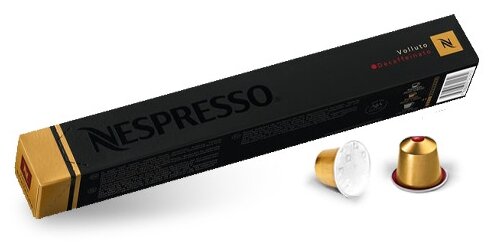 Оригинальные капсулы кофе Nespresso Volluto Decaffeinato эспрессо без кофеина, интенсивность 4, 1уп. 10 капсул.