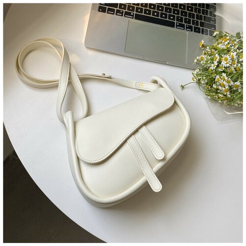 сумка седло белая