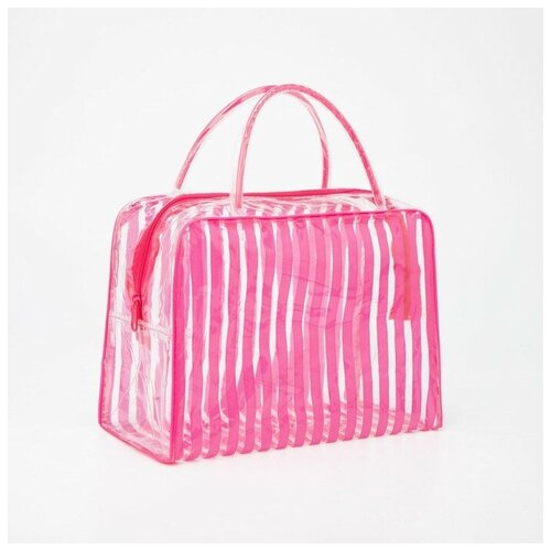 фото Косметичка на молнии, ручки для переноски, розовый