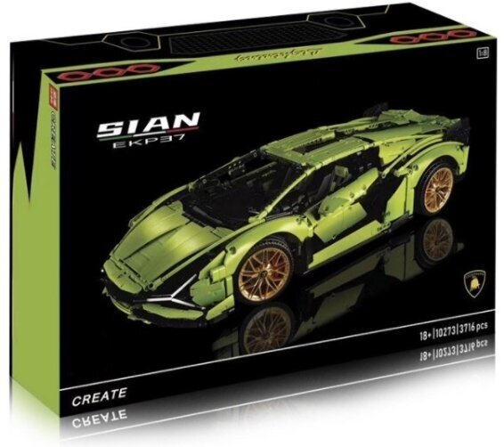 Конструктор Lamborghini Sian FKP 37 / 3696 деталей