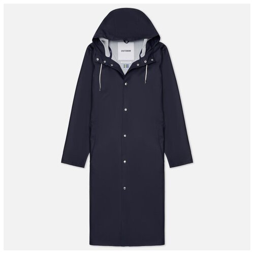 Мужская куртка дождевик Stutterheim Stockholm Long Print синий, Размер S