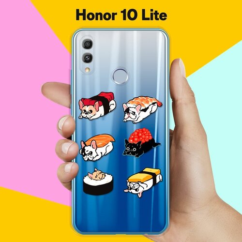 Силиконовый чехол Суши-собачки на Honor 10 Lite силиконовый чехол суши собачки на honor 20s