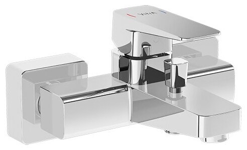 Смеситель рычажный Root Square для ванны/душа, 1/2", глянцевый хром, латунь, Vitra A42737EXP