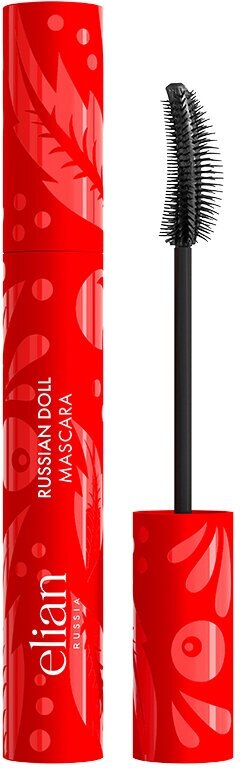 ELIAN RUSSIA Тушь для ресниц Russian Doll Mascara c эффектом экстремального объема, 10 мл, 01 Black