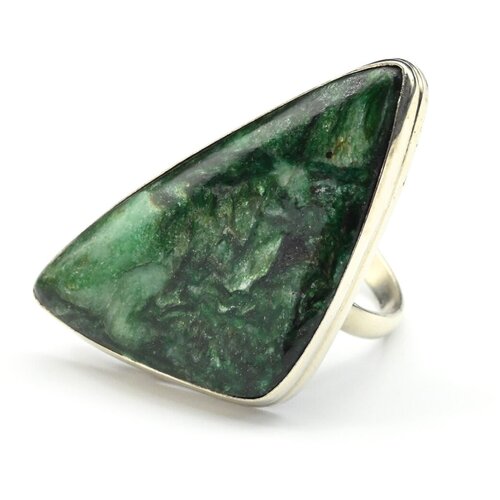 Кольцо, фуксит, размер 18, зеленый кольцо радуга камня фуксит размер 18 5 зеленый