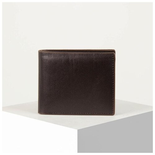 фото Кошелек муж (208) роман, 11*2*8,5, отд д/купюр, д/карт, д/монет, темно-коричневый 5072526 сима-ленд