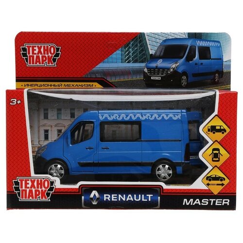 Машинка металлическая ТехноПарк Renault Master Микроавтобус 14см MASTER-14MOS-BU синий