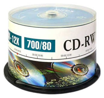 Диск CD-RW Mirex 700 Mb, 12х, Cake Box (50), (50/300)